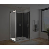 Maax - Connect Pro Return Panel for 32 in. Base with Clear glass in Chrome