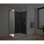 Maax - Connect Pro Return Panel for 32 in. Base with Clear glass in Chrome