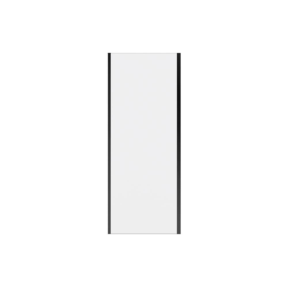 Connect Pro Return Panel for 32 in. Base with Clear glass in Matte Black