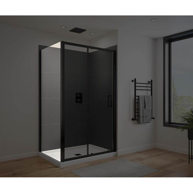 Maax - Connect Pro Return Panel for 32 in. Base with Clear glass in Matte Black