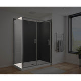 Maax - Connect Pro Return Panel for 36 in. Base with Clear glass in Chrome