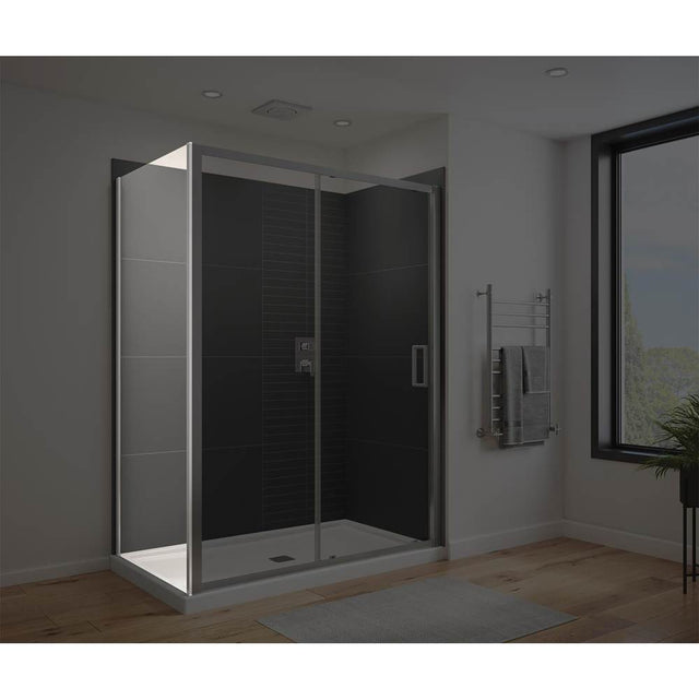 Maax - Connect Pro Return Panel for 36 in. Base with Clear glass in Chrome