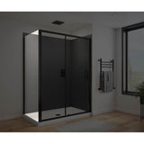 Maax - Connect Pro Return Panel for 36 in. Base with Clear glass in Matte Black