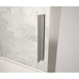 Connect 43.5-45 x 72 in. 6mm Sliding Shower Door for Alcove Installation with Clear glass in Brushed Nickel