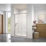 Maax - Connect 43.5-45 x 72 in. 6mm Sliding Shower Door for Alcove Installation with Clear glass in Brushed Nickel