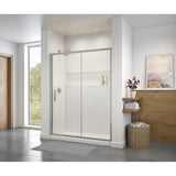 Connect 55.5-57 x 72 in. 6mm Sliding Shower Door for Alcove Installation with Clear glass in Chrome