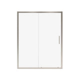 Connect 55.5-57 x 72 in. 6mm Sliding Shower Door for Alcove Installation with Clear glass in Brushed Nickel