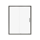 Connect 55.5-57 x 72 in. 6mm Sliding Shower Door for Alcove Installation with Clear glass in Matte Black