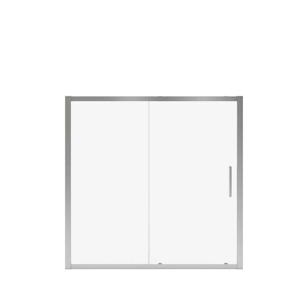 Connect 57-58.5 x 57 in. 6mm Sliding Tub Door for Alcove Installation with Clear glass in Chrome
