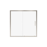 Connect 57-58.5 x 57 in. 6mm Sliding Tub Door for Alcove Installation with Clear glass in Brushed Nickel