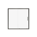 Connect 57-58.5 x 57 in. 6mm Sliding Tub Door for Alcove Installation with Clear glass in Matte Black