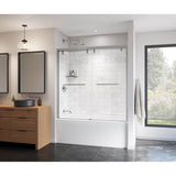 Maax - Uptown 56-59 x 58 in. 8 mm Bypass Tub Door for Alcove Installation with Clear glass in Chrome