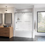 Maax - Uptown 56-59 x 58 in. 8 mm Bypass Tub Door for Alcove Installation with Clear glass in Chrome