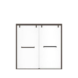 Uptown 56-59 x 58 in. 8 mm Bypass Tub Door for Alcove Installation with Clear glass in Dark Bronze