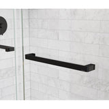 Uptown 56-59 x 58 in. 8 mm Bypass Tub Door for Alcove Installation with Clear glass in Matte Black
