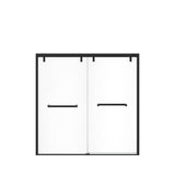 Uptown 56-59 x 58 in. 8 mm Bypass Tub Door for Alcove Installation with Clear glass in Matte Black