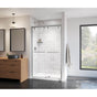 Maax - Uptown 44-47 x 76 in. 8 mm Bypass Shower Door for Alcove Installation with Clear glass in Chrome