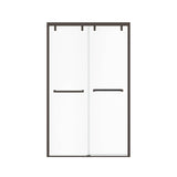Uptown 44-47 x 76 in. 8 mm Bypass Shower Door for Alcove Installation with Clear glass in Dark Bronze