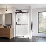 Maax - Uptown 44-47 x 76 in. 8 mm Bypass Shower Door for Alcove Installation with Clear glass in Dark Bronze