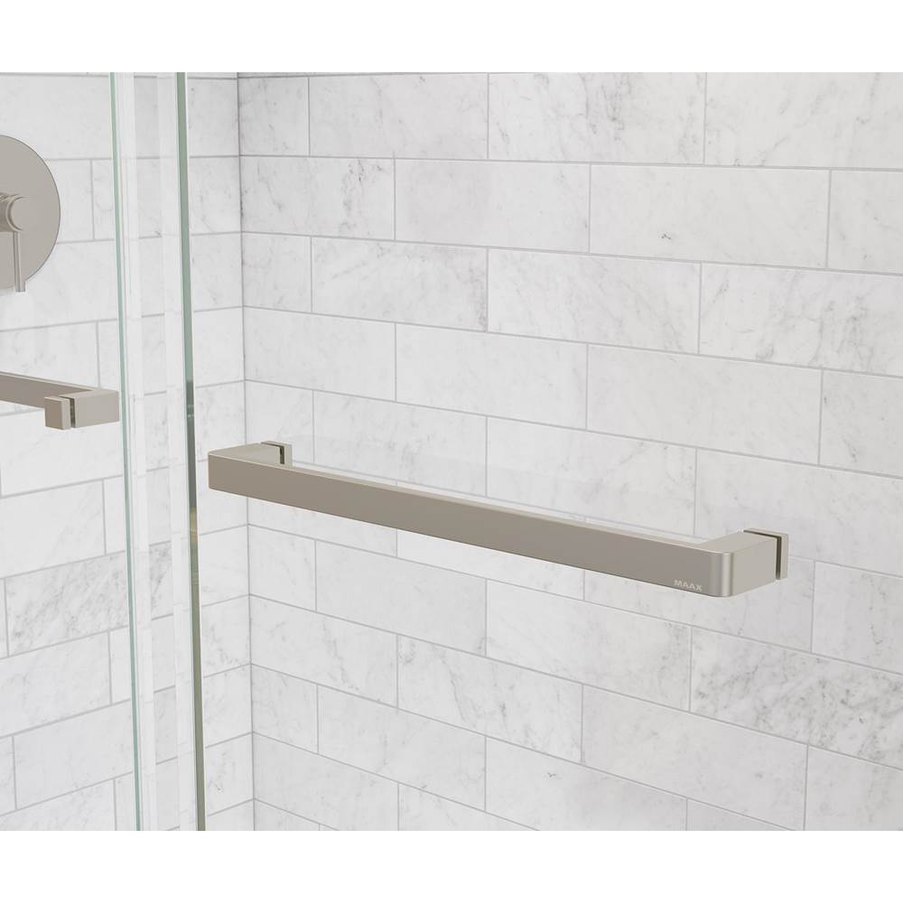Uptown 44-47 x 76 in. 8 mm Bypass Shower Door for Alcove Installation with Clear glass in Brushed Nickel