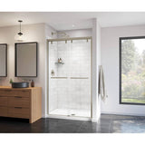Maax - Uptown 44-47 x 76 in. 8 mm Bypass Shower Door for Alcove Installation with Clear glass in Brushed Nickel