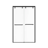 Uptown 44-47 x 76 in. 8 mm Bypass Shower Door for Alcove Installation with Clear glass in Matte Black