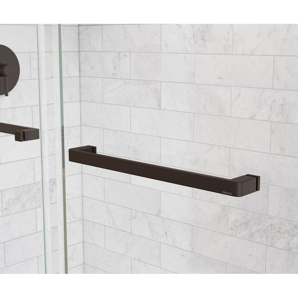 Uptown 56-59 x 76 in. 8 mm Bypass Shower Door for Alcove Installation with Clear glass in Dark Bronze