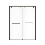 Uptown 56-59 x 76 in. 8 mm Bypass Shower Door for Alcove Installation with Clear glass in Dark Bronze