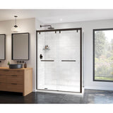 Uptown 56-59 x 76 in. 8 mm Bypass Shower Door for Alcove Installation with Clear glass in Dark Bronze