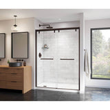 Maax - Uptown 56-59 x 76 in. 8 mm Bypass Shower Door for Alcove Installation with Clear glass in Dark Bronze