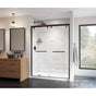 Maax - Uptown 56-59 x 76 in. 8 mm Bypass Shower Door for Alcove Installation with Clear glass in Dark Bronze