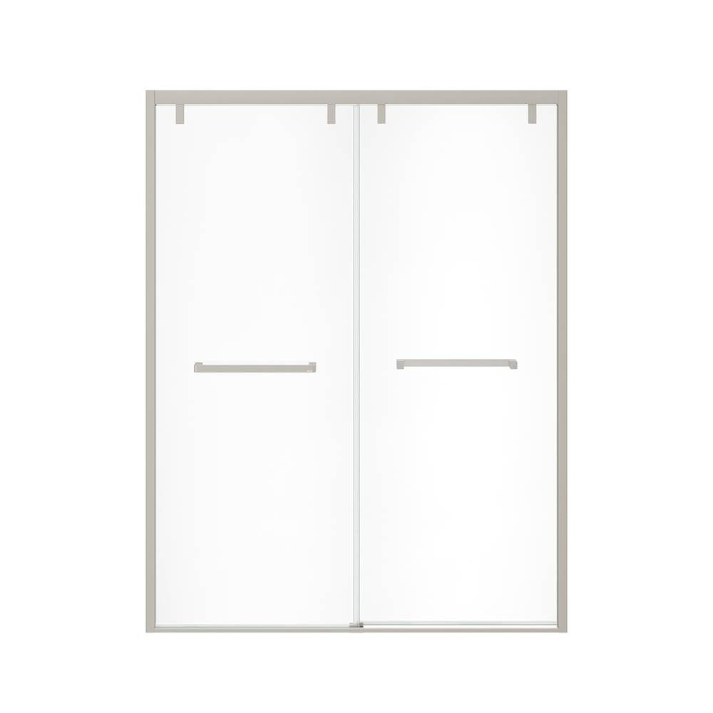 Uptown 56-59 x 76 in. 8 mm Bypass Shower Door for Alcove Installation with Clear glass in Brushed Nickel