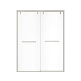 Uptown 56-59 x 76 in. 8 mm Bypass Shower Door for Alcove Installation with Clear glass in Brushed Nickel