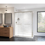 Uptown 56-59 x 76 in. 8 mm Bypass Shower Door for Alcove Installation with Clear glass in Brushed Nickel
