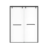 Uptown 56-59   x 76 in. 8 mm Bypass Shower Door for Alcove Installation with Clear glass in Matte Black