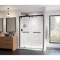 Maax - Uptown 56-59   x 76 in. 8 mm Bypass Shower Door for Alcove Installation with Clear glass in Matte Black