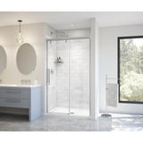 Maax - Uptown 44-47 x 76 in. 8 mm Sliding Shower Door for Alcove Installation with Clear glass in Chrome