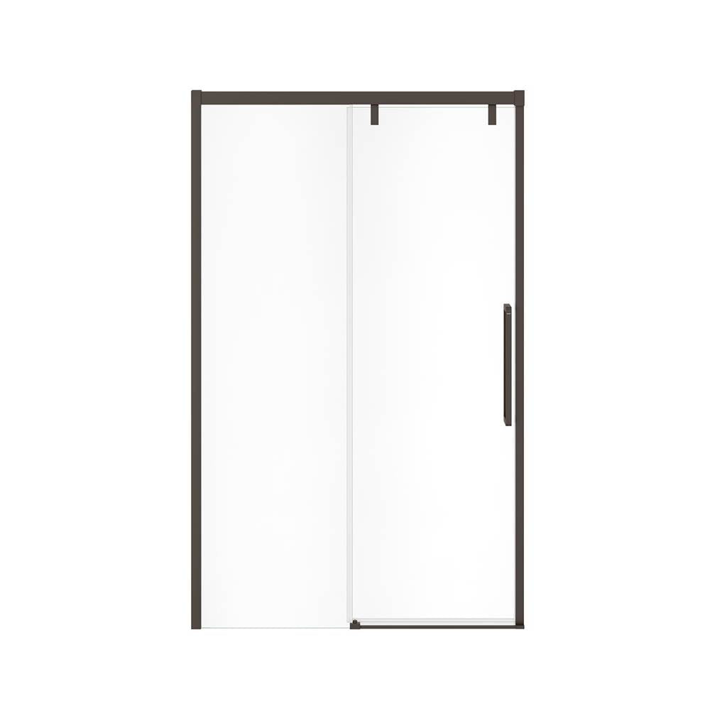 Uptown 44-47 x 76 in. 8 mm Sliding Shower Door for Alcove Installation with Clear glass in Dark Bronze
