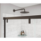 Uptown 44-47 x 76 in. 8 mm Sliding Shower Door for Alcove Installation with Clear glass in Dark Bronze