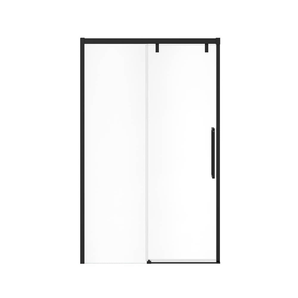 Uptown 44-47 x 76 in. 8 mm Sliding Shower Door for Alcove Installation with Clear glass in Matte Black