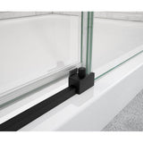 Uptown 44-47 x 76 in. 8 mm Sliding Shower Door for Alcove Installation with Clear glass in Matte Black