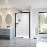 Maax - Uptown 44-47 x 76 in. 8 mm Sliding Shower Door for Alcove Installation with Clear glass in Matte Black