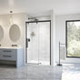 Maax - Uptown 44-47 x 76 in. 8 mm Sliding Shower Door for Alcove Installation with Clear glass in Matte Black