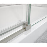 Uptown 56-59 x 76 in. 8 mm Sliding Shower Door for Alcove Installation with Clear glass in Brushed Nickel