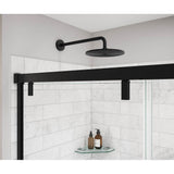 Uptown 56-59 x 76 in. 8 mm Sliding Shower Door for Alcove Installation with Clear glass in Matte Black