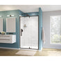 Maax - Uptown 45-47 x 76 in. 8 mm Pivot Shower Door for Alcove Installation with Clear glass in Dark Bronze
