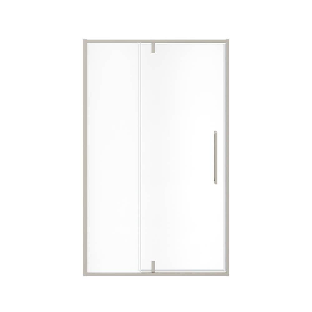 Uptown 45-47 x 76 in. 8 mm Pivot Shower Door for Alcove Installation with Clear glass in Brushed Nickel