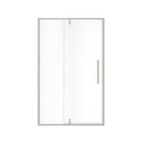 Uptown 45-47 x 76 in. 8 mm Pivot Shower Door for Alcove Installation with Clear glass in Brushed Nickel