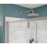 Uptown 45-47 x 76 in. 8 mm Pivot Shower Door for Alcove Installation with Clear glass in Brushed Nickel