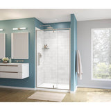 Maax - Uptown 45-47 x 76 in. 8 mm Pivot Shower Door for Alcove Installation with Clear glass in Brushed Nickel